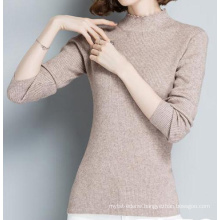 PK18ST091 Women's Falbala Collar Long Sleeve Casual T Shirt Sweater